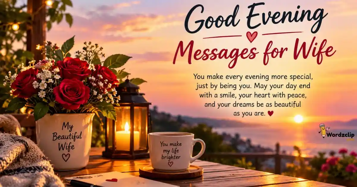 Good Evening Messages For Wife